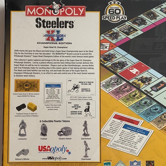 STEELERS Monopoly Super Bowl XL Champions Edition - Picture 3 of 9
